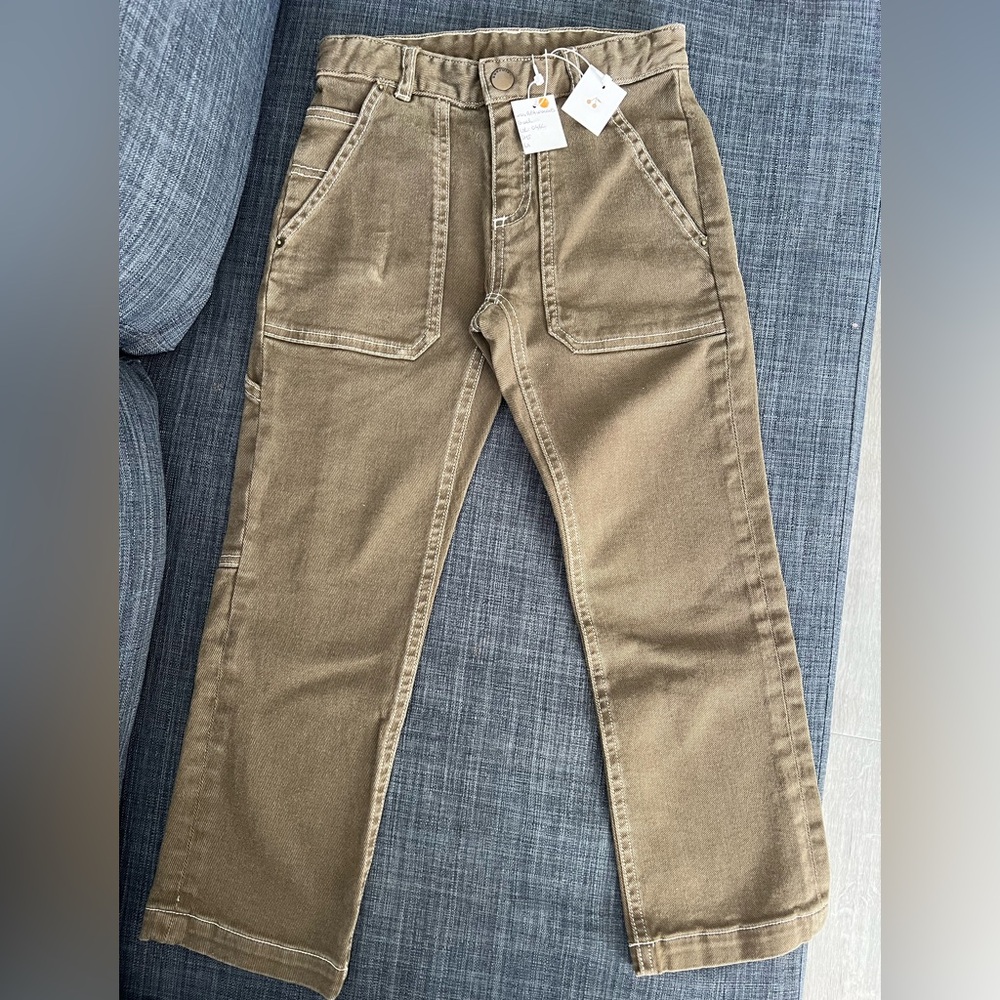 Bonpoint Gael straight-leg cargo jeans NWT Size 6